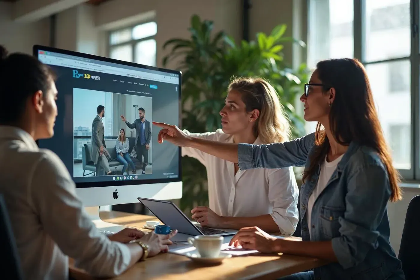 Equipe de agência acompanhando os sites dos clientes