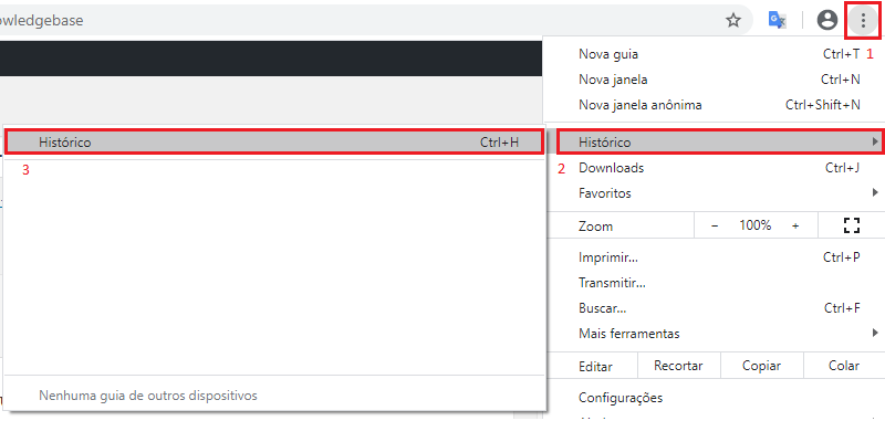 Como limpar cache do Chrome - tela de configurações